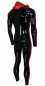 Preview: Catsuit Fullsuit HOOD 2 COLORS 2 STRIPES Latex Laser Edition